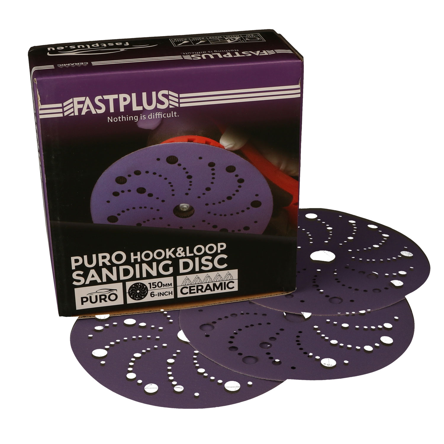 Puro Keramik-Schleifscheiben 150 mm P400 Multi-Lochung